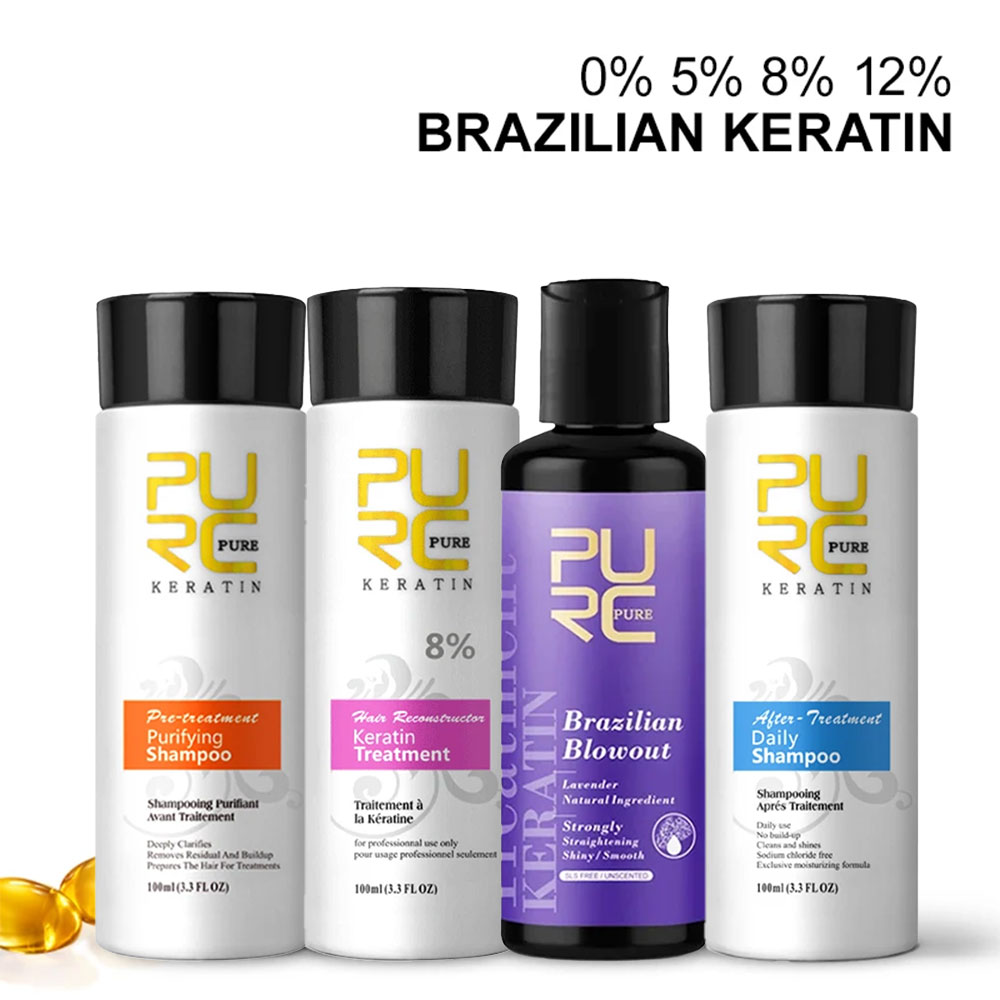 Hair Care Keratin Treatment - PURC Keratin Treatment แชมพูครีมนวดผมผลิตภัณฑ์ยืดผม Smoothing Repairing