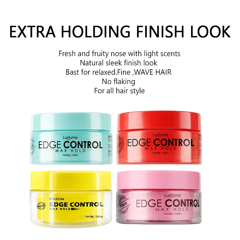 Edge Control Gel - เจลจัดแต่งทรงผม 80 กรัม สูตรแข็งแรงพิเศษ สำหรับจัดแต่งทรงผมแบบลูกไม้ ถักเปีย