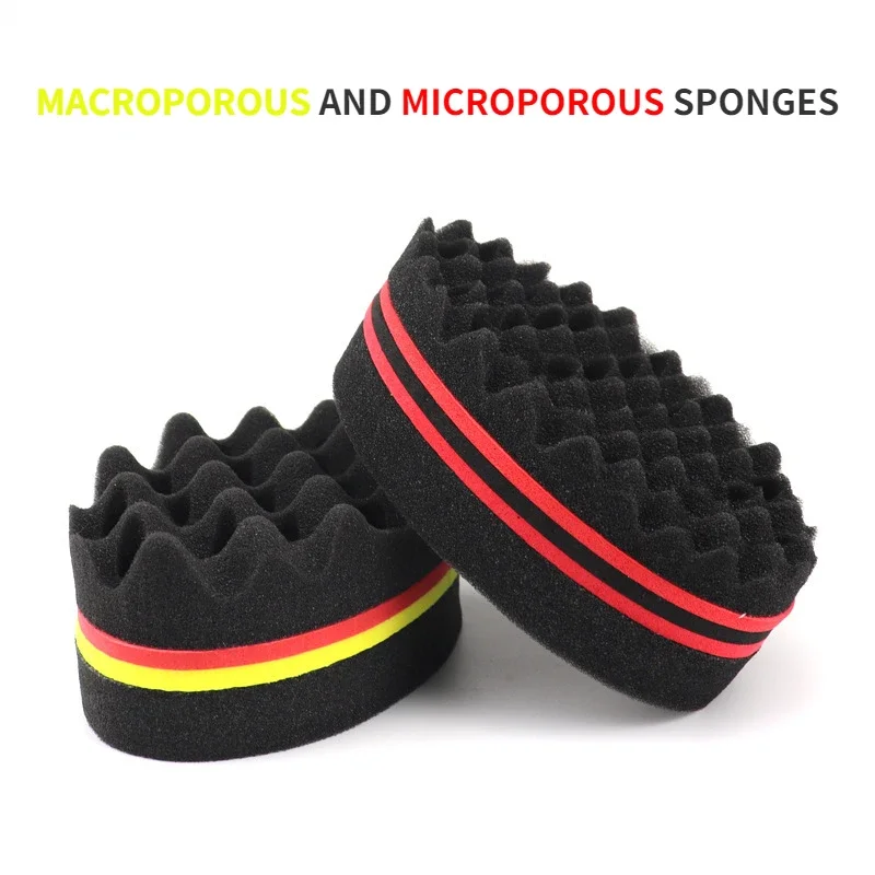 Twist Sponge Coil - รูปไข่คู่ด้าน Magic Twist แปรงผมแปรงฟองน้ําสําหรับธรรมชาติ Afro Coil