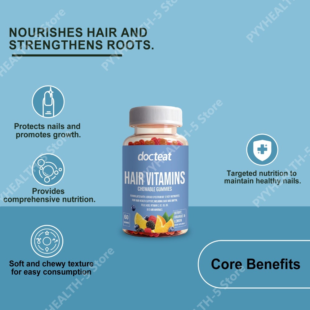 Hair Care Collagen - วิตามินบำรุงผม ผิว เล็บ รสเบอร์รี่ ส้ม เลมอน