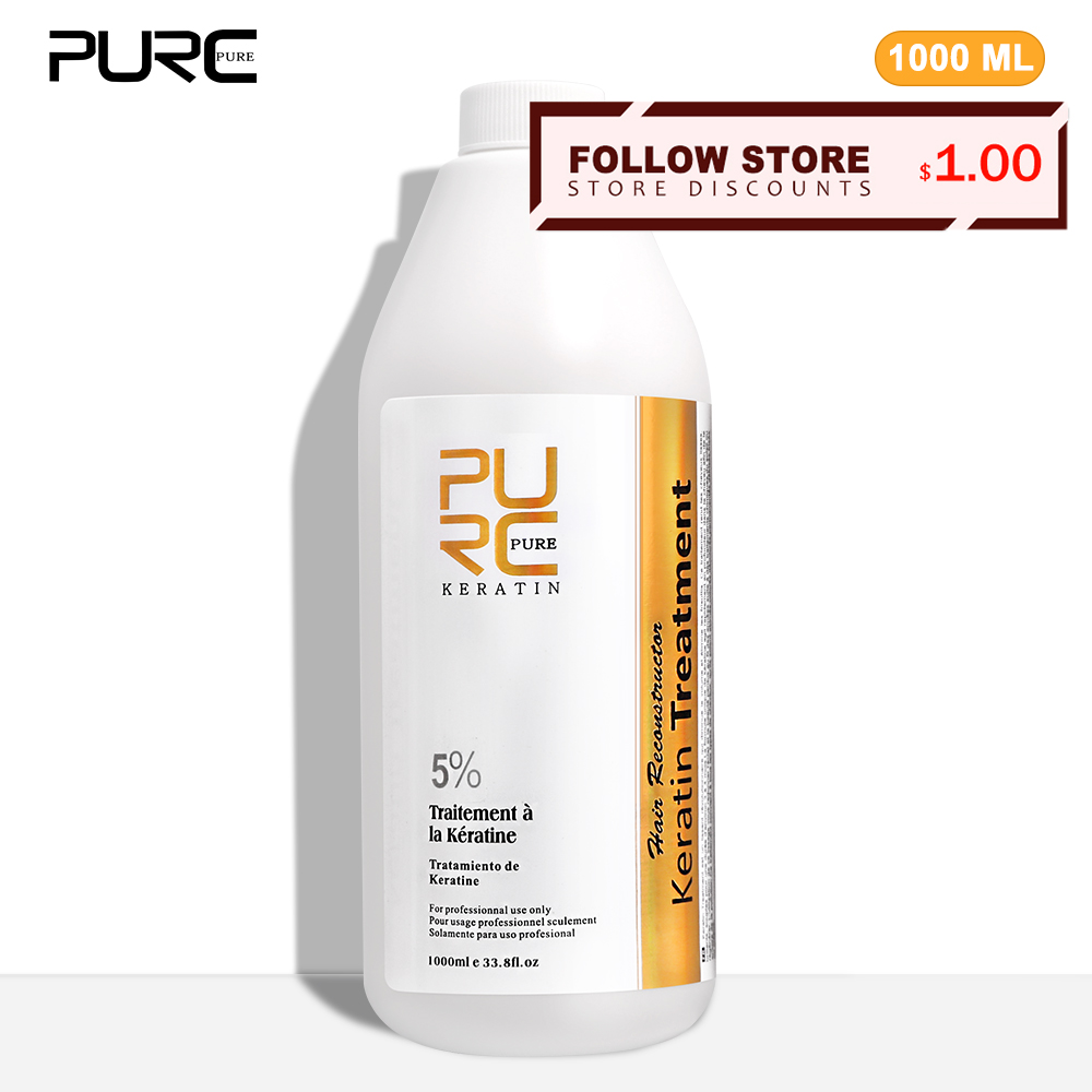 Hair Care Keratin Treatment - ทรีทเมนท์บำรุงผิวนุ่มเคร้า5% ผมบราซิลผลิตภัณฑ์เคราตินหยิกดูแลเส้นผมร้านเสริมสวยมืออาชีพ1000มล.