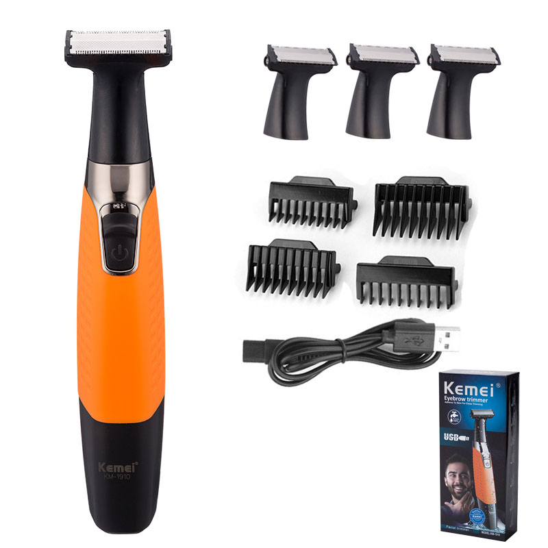 Hair Care Works - เครื่องโกนหนวดไฟฟ้า Kemei 1910 แบบชาร์จได้ เครื่องโกนหนวด เครื่องโกนขนไฟฟ้า