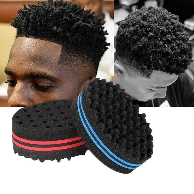 Twist Sponge Coil - แปรงผมทรงรีแบบเกลียวสองด้านแปรงฟองน้ำสำหรับผมอัฟโฟรแบบธรรมชาติ