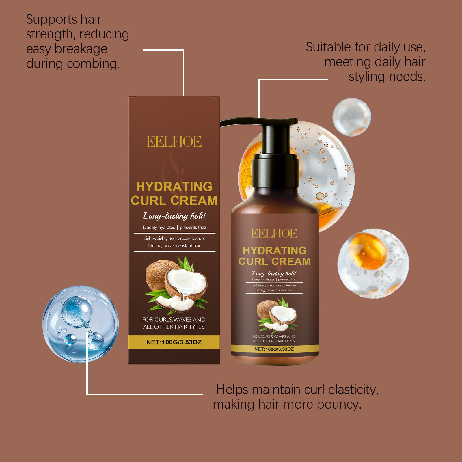 ครีมจัดแต่งทรงผมสำหรับผมหยิกแล - Hair Care Natural บทวิจารณ์และราคา