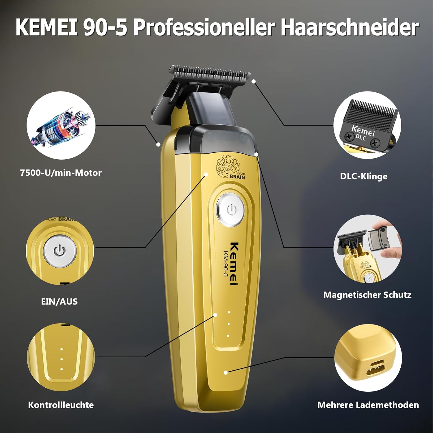 เครื่องตัดผม KEMEI สำหรับผู้ชา - Hair Care Works บทวิจารณ์และราคา